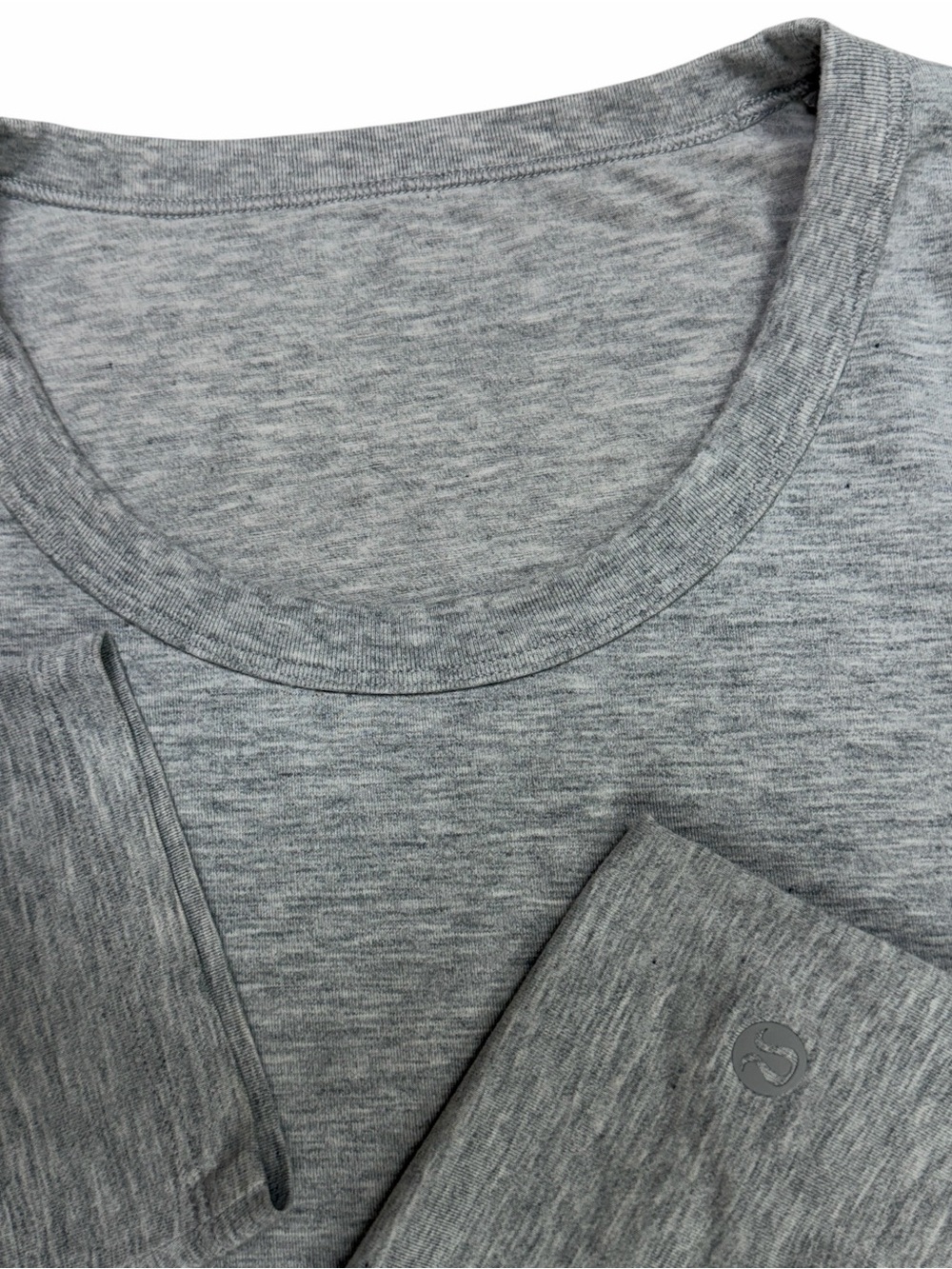 Lululemon Shirt Men XXL Grey Organic Cotton Classic Fit Long Sleeve Stretch Crew